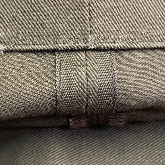 Size 36 Grey Black Cotton Selvedge Twill Straight Button Fly Casual Pants - Picture 7 of 7